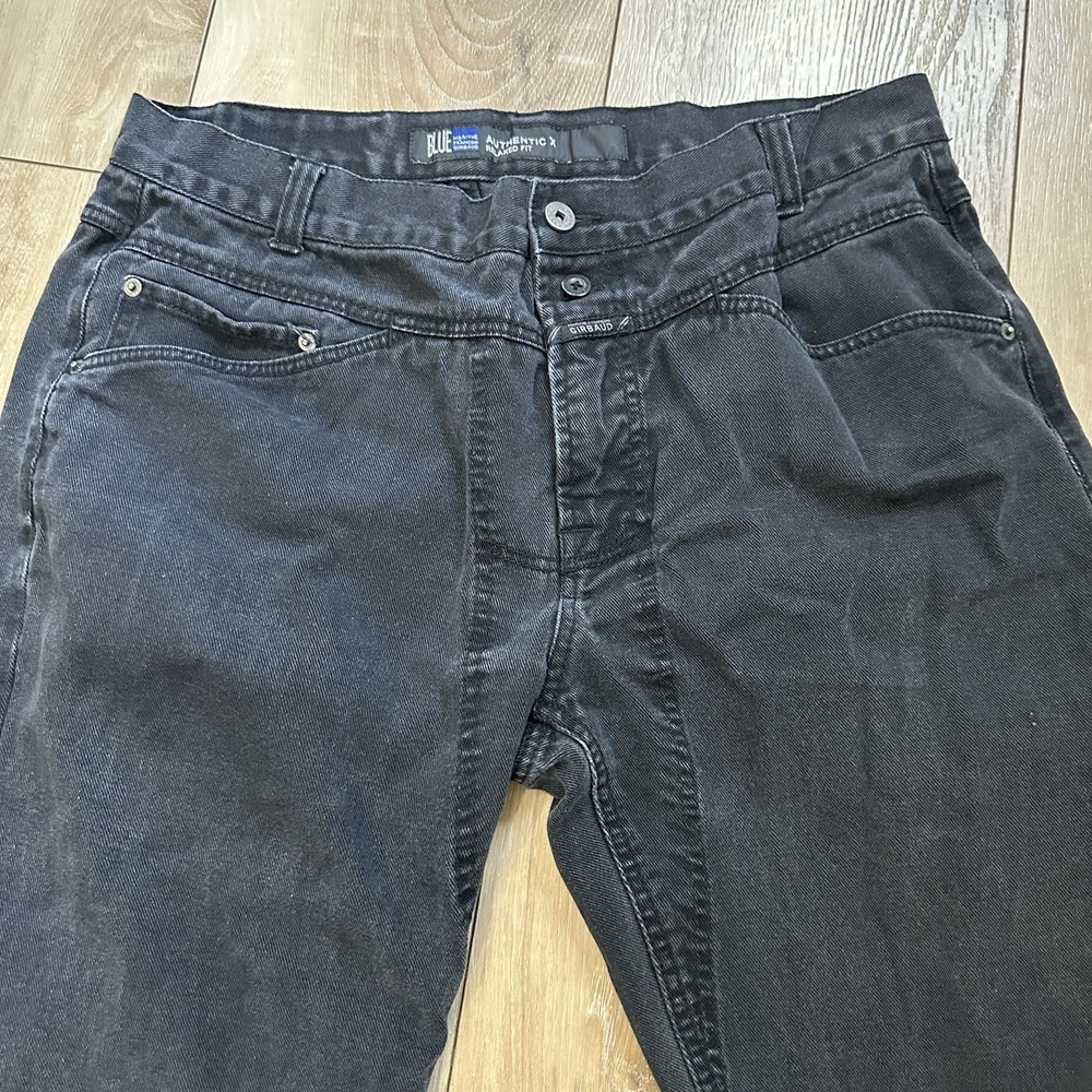 Marthie Francois Girbaud Men's BLUE Authentic X Relaxed Fit Black Jeans 36x29